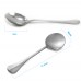 ESFUN 10 Pack Stainless Steel Round Table Dinner Spoons,7 inch Teaspoon Flatware Sets with Mirror Finish & Smooth Edge