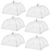 ESFUN 6 Pack 17" x 17" Large Pop-up Mesh Food Cover Umbrella Tent, Keep Out Flies for Home Outdoors Picnic