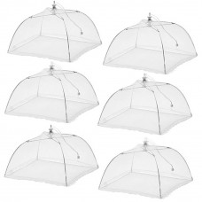 ESFUN 6 Pack 17" x 17" Large Pop-up Mesh Food Cover Umbrella Tent, Keep Out Flies for Home Outdoors Picnic